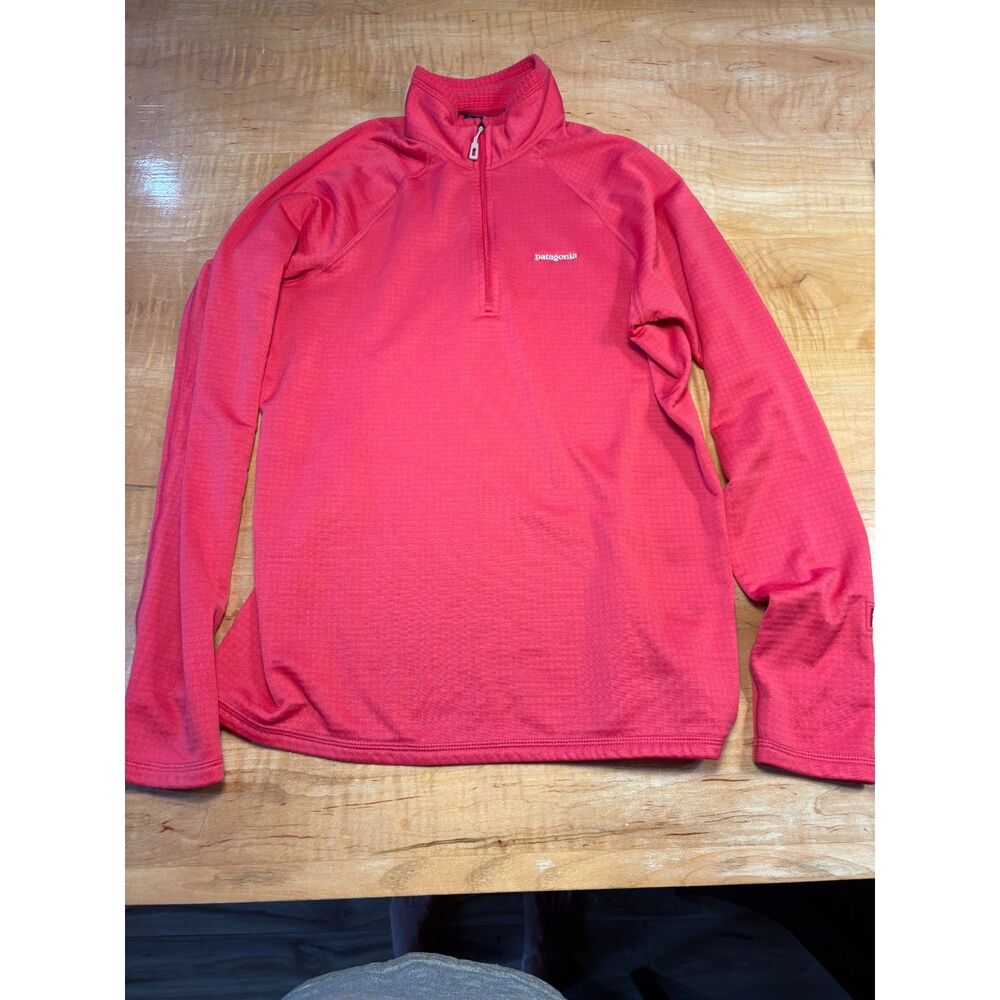 Patagonia Pink R1 Pullover Winter Fall Running Quarter Zip